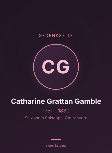 Gedenkportrait von Catharine Grattan Gamble