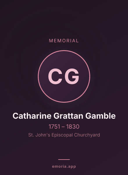 Memorial portrait of Catharine Grattan Gamble