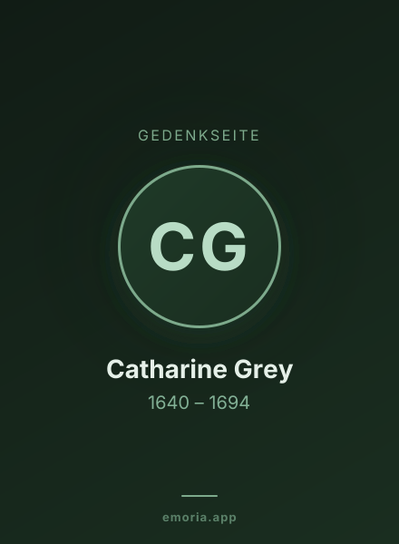 Gedenkportrait von Catharine Grey