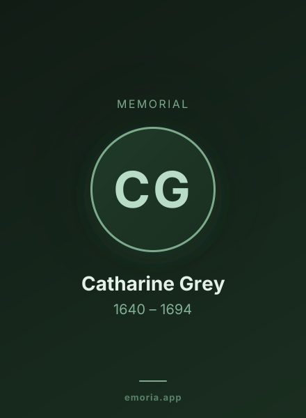 Memorial portrait of Catharine Grey