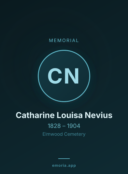 Memorial portrait of Catharine Louisa Nevius
