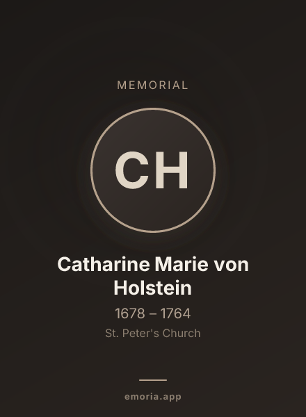 Memorial portrait of Catharine Marie von Holstein