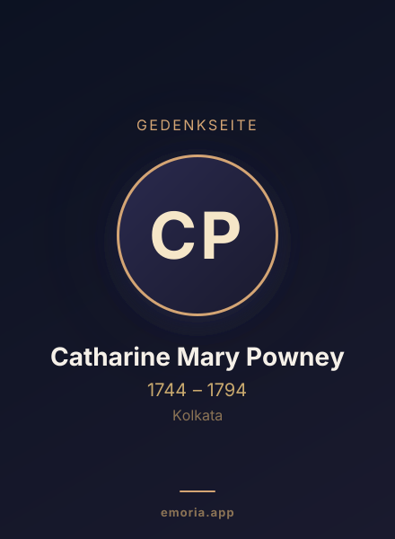 Gedenkportrait von Catharine Mary Powney