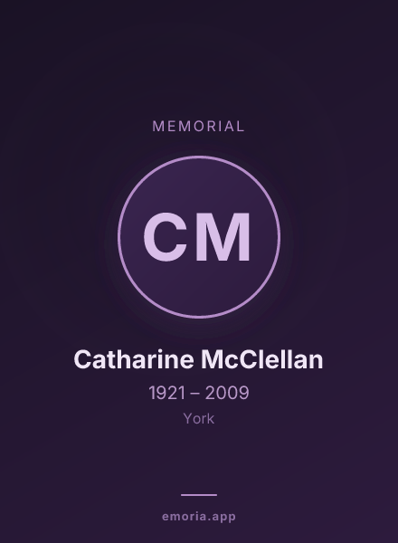 Memorial portrait of Catharine McClellan
