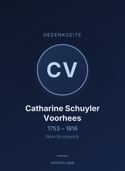 Gedenkportrait von Catharine Schuyler Voorhees