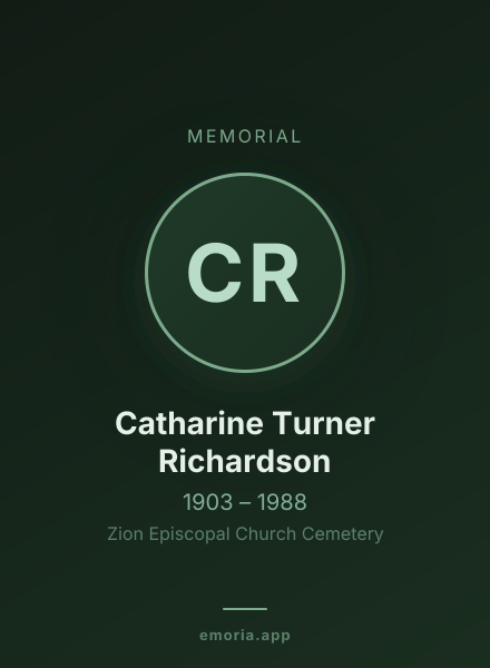 Memorial portrait of Catharine Turner Richardson