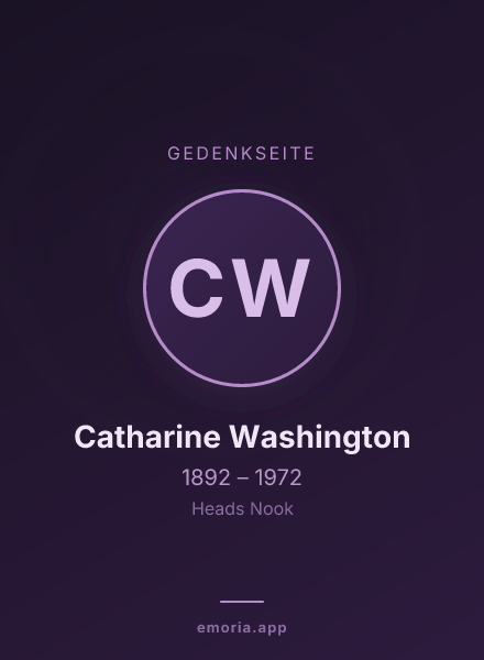 Gedenkportrait von Catharine Washington
