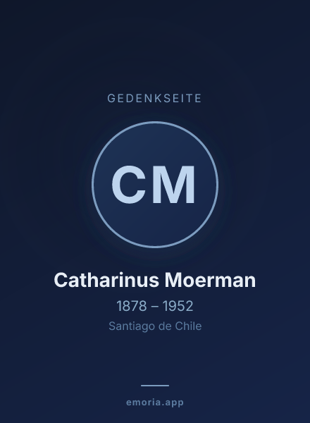 Gedenkportrait von Catharinus Moerman