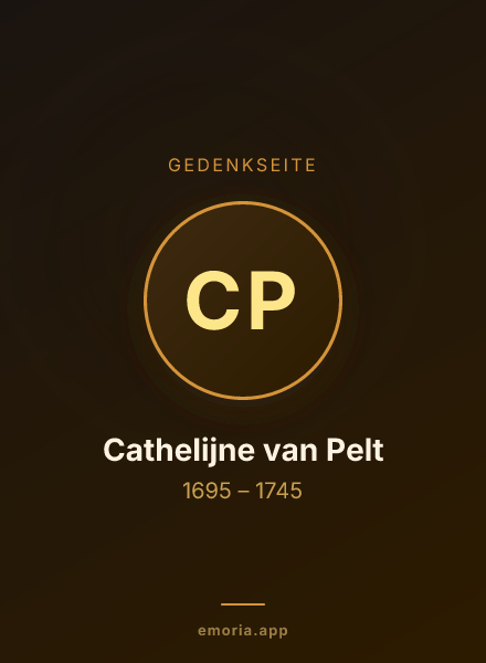 Gedenkportrait von Cathelijne van Pelt