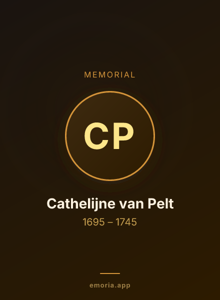 Memorial portrait of Cathelijne van Pelt