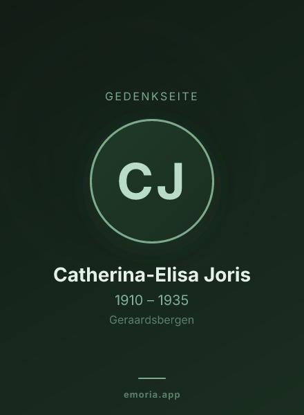 Gedenkportrait von Catherina-Elisa Joris