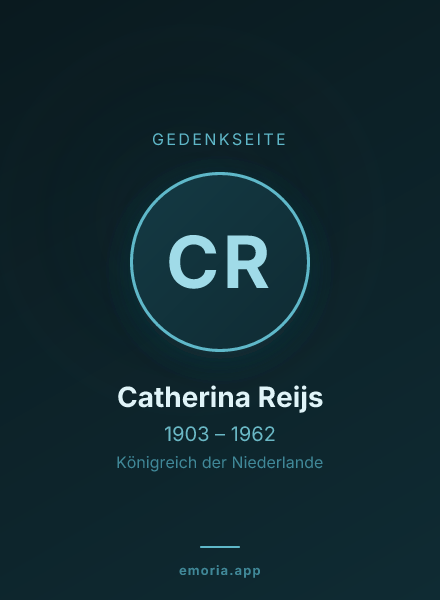 Gedenkportrait von Catherina Reijs