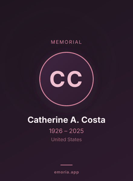 Memorial portrait of Catherine A. Costa