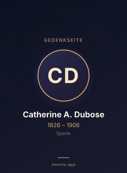 Gedenkportrait von Catherine A. Dubose