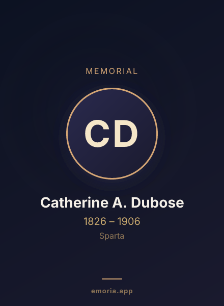 Memorial portrait of Catherine A. Dubose