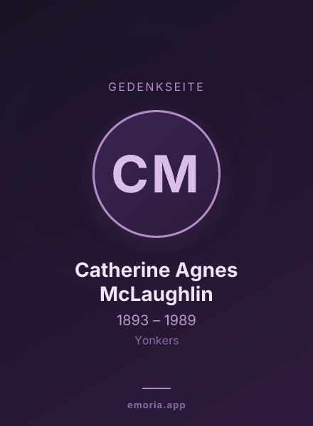 Gedenkportrait von Catherine Agnes McLaughlin
