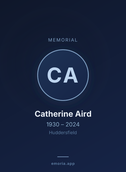 Memorial portrait of Catherine Aird