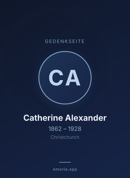 Gedenkportrait von Catherine Alexander