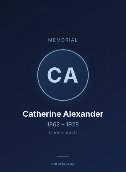 Memorial portrait of Catherine Alexander