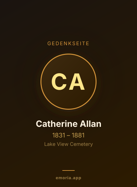 Gedenkportrait von Catherine Allan