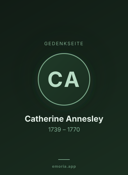 Gedenkportrait von Catherine Annesley