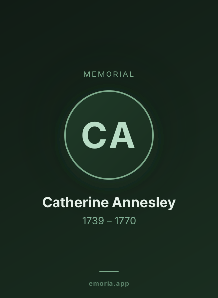 Memorial portrait of Catherine Annesley