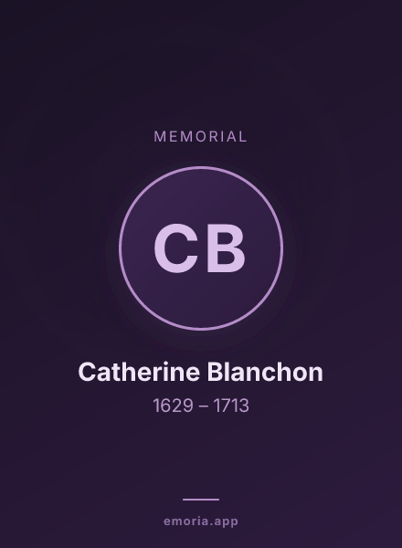 Memorial portrait of Catherine Blanchon