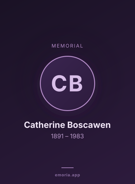 Memorial portrait of Catherine Boscawen