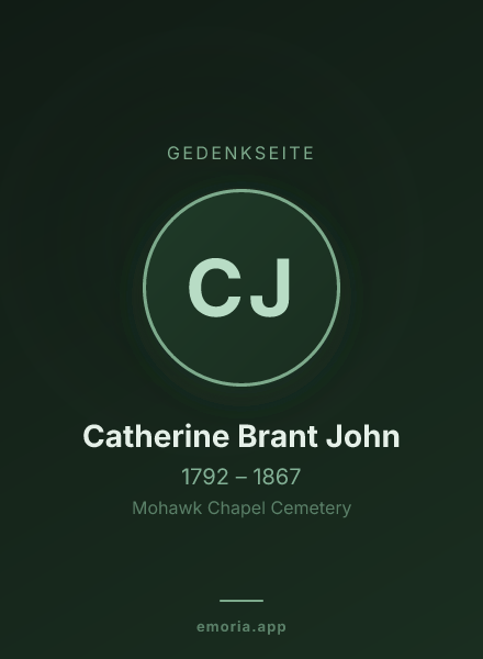 Gedenkportrait von Catherine Brant John