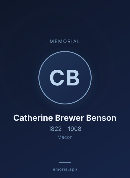 Memorial portrait of Catherine Brewer Benson