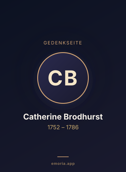 Gedenkportrait von Catherine Brodhurst