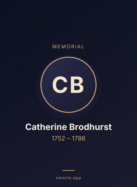 Memorial portrait of Catherine Brodhurst