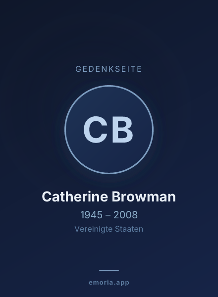 Gedenkportrait von Catherine Browman