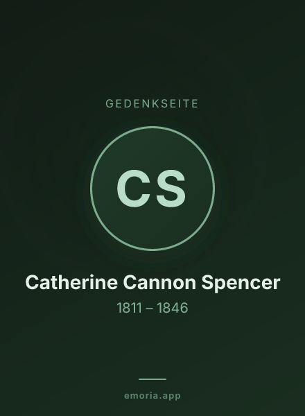 Gedenkportrait von Catherine Cannon Spencer