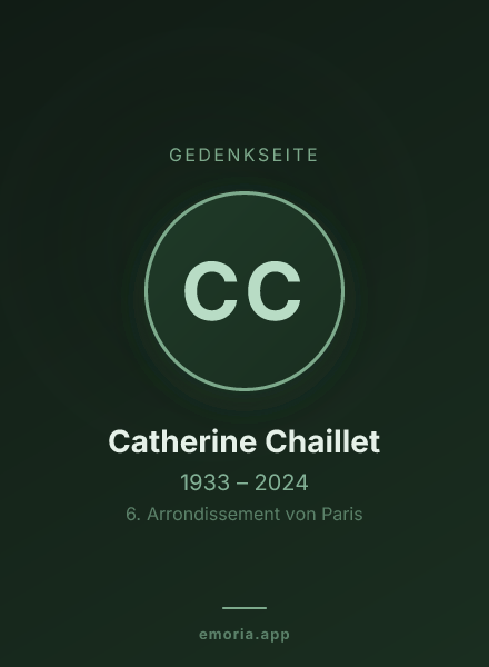 Gedenkportrait von Catherine Chaillet