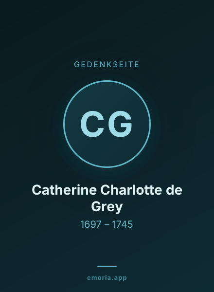 Gedenkportrait von Catherine Charlotte de Grey