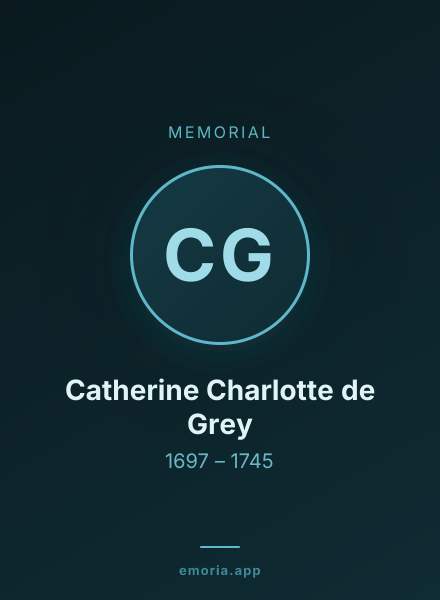 Memorial portrait of Catherine Charlotte de Grey