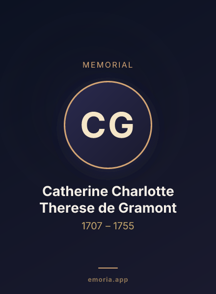 Memorial portrait of Catherine Charlotte Therese de Gramont