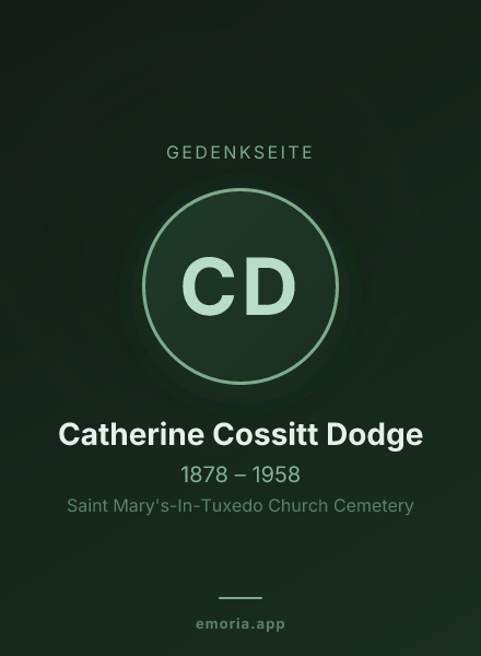 Gedenkportrait von Catherine Cossitt Dodge