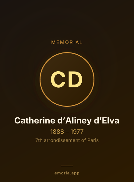 Memorial portrait of Catherine d’Aliney d’Elva