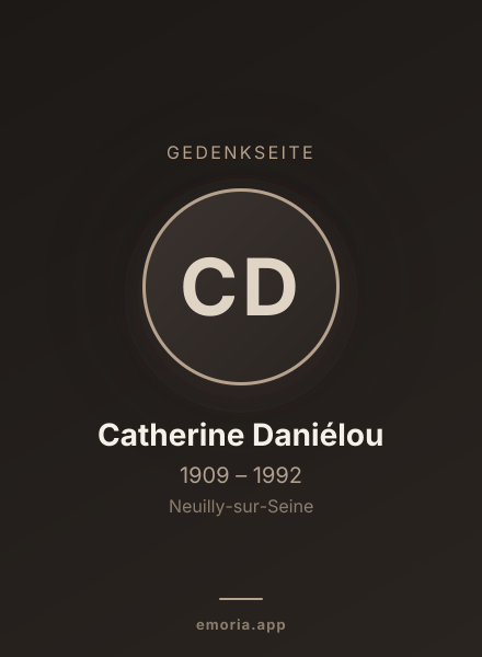 Gedenkportrait von Catherine Daniélou