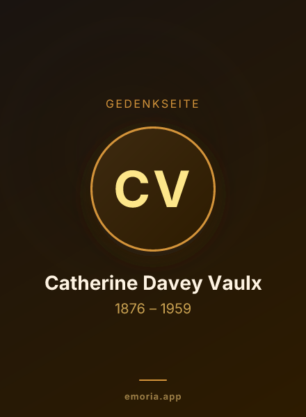 Gedenkportrait von Catherine Davey Vaulx