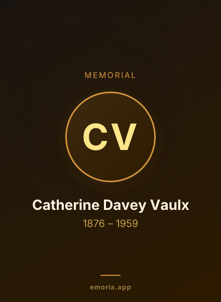 Memorial portrait of Catherine Davey Vaulx