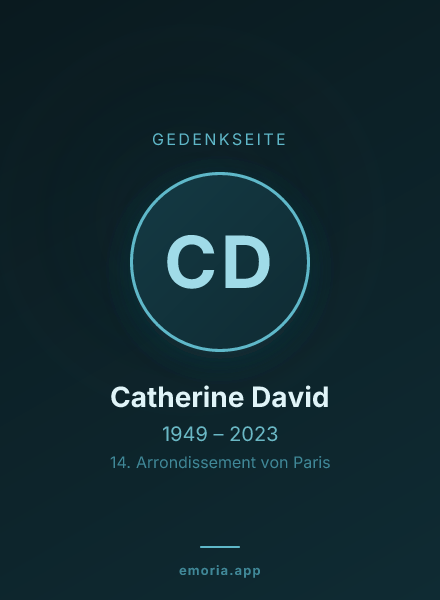 Gedenkportrait von Catherine David