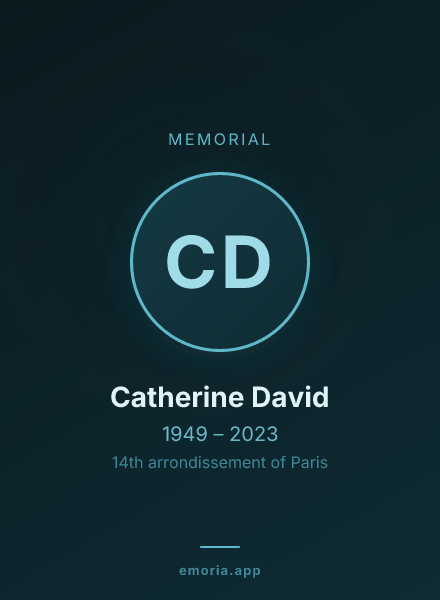 Memorial portrait of Catherine David
