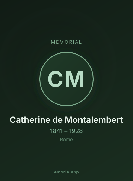 Memorial portrait of Catherine de Montalembert