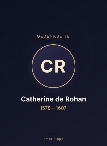 Gedenkportrait von Catherine de Rohan