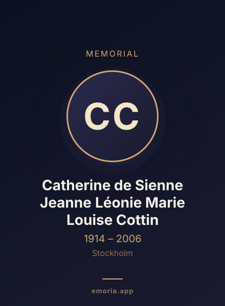 Memorial portrait of Catherine de Sienne Jeanne Léonie Marie Louise Cottin