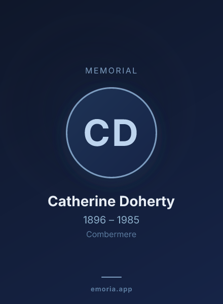 Memorial portrait of Catherine Doherty