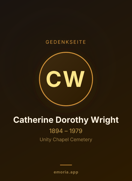 Gedenkportrait von Catherine Dorothy Wright